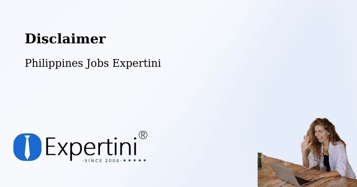 Disclaimer – Dapitan - Philippines Jobs Expertini