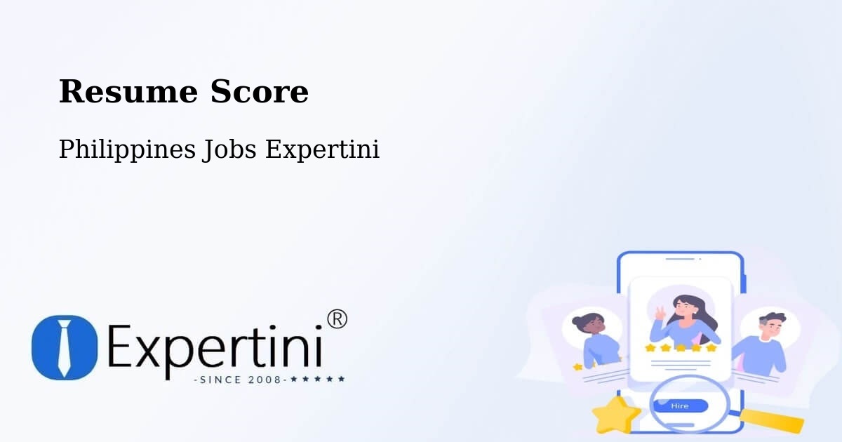 Resume Score & Job Description Match Tool – Dapitan - Philippines Jobs Expertini